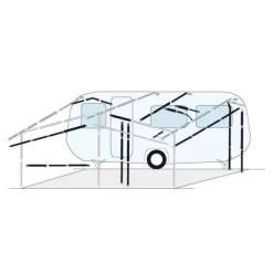 Dwt Vorzelt-Andruckstange Alu 25x1 Mm (170-270 Cm)