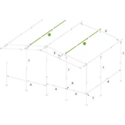 Brand Dachstange Vorzelt Gerade, Alu 32x1 Mm, 225-300 Cm