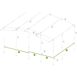 Balkonstange Brand Vorzelt-Schellenstab, Alu 25x1 Mm, 160-260 Cm