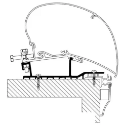 Thule Markisen-Roof-Adapter Für Wohnwagen Hobby Ab Baujahr 2009 - 2013
